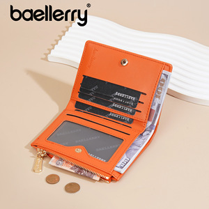 กระเป๋าสตางค์สั้นผู้หญิง Baellerry ลายทอสีสันสดใส ดีไซน์มินิมอล พร้อมซิปใส่เหรียญ ใช้ได้ทุกวัน - Product Image 3