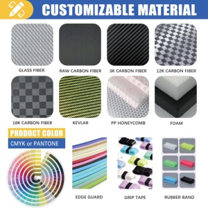 OEM/ODM Diamond Shape Carbon Fiber Padel Rackets 16mm EVA Core High-performance for training & Competition - Product Image 4