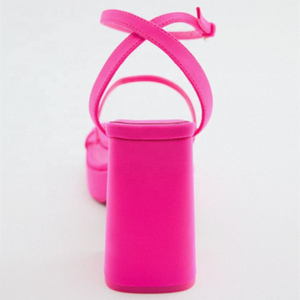 Sandales d'été à talon épais et plateforme, respirantes, à bout ouvert, pour filles - Product Image 4