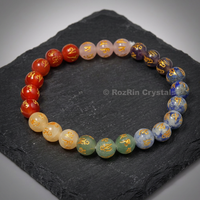 Bracelet Chakra Om Mani Padme Hum avec pierre précieuse, bijoux bouddhistes gravés à la main du Gujarat
