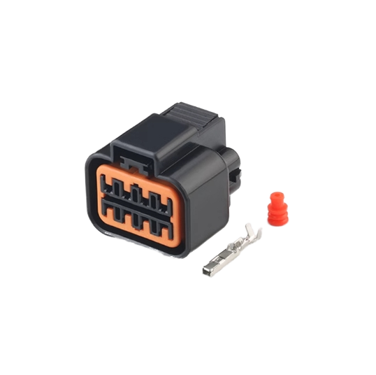 DJ7083A-2.2-21 8-Pin Sealed PA66 Material ISO/TS16949 Certified Female Automotive Headlight Plug Connector