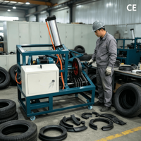 Machine de recyclage pour la découpe des flancs des pneus usagés de voitures et camions - Équipement de découpe de pneus usagés - Prix