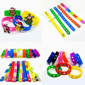 Accesorios Deportivos de Silicona para <span class=keywords><strong>Mujer</strong></span>, Pulseras Elásticas de 18 cm con Decoraciones de Clips Intercambiables de Colores - Product Image 4