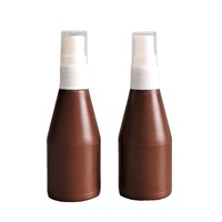 Bouteille pulvérisateur conique semi-couverte de 60 ml, bouteille en plastique PE pour nettoyant, pulvérisation latérale, bouteille en plastique à pression pour distribution