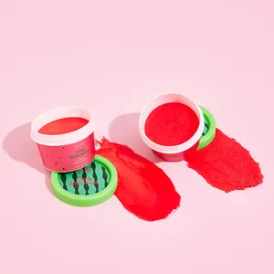 Private Label Peeling Nourish Dry Lips Feuchtigkeit spendende Wassermelone Vegan Lip Sleeping Mask Lip Scrub Set