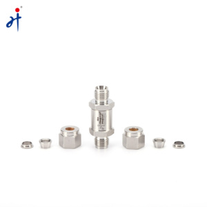 Hongji Supplier Kombi-Verbindungs stücke Edelstahl-Rückschlag ventil mit Doppel rohr 1/4"