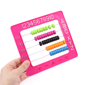 Foska Papelería Mayoristas Adición Resta Multiplicación División Contar Juguetes Ábaco de plástico con 50 cuentas de colores - Product Image 5