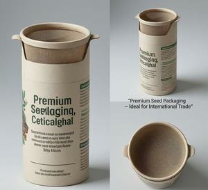 Premium 3/5/9 Holes Sieve Lid Recyclable Brown Kraft Paper Tube for Wildflower Seed Set Packaging - Product Image 3