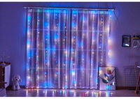 Guirlandes lumineuses LED en fil de cuivre 3*3 300 lumières, télécommande USB, IP44, blanc chaud 3000K, pour Halloween, Noël, chambre, balcon