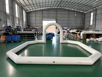 Structure de jeu gonflable commerciale JIALE pour voitures tamponneuses, en PVC, 5x5x0.3m, avec anneau de sécurité, modèle JL-4026 pour parc d'attractions extérieur (1