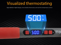Fer à souder numérique TOPLIA EH011002 60W à température réglable avec affichage LCD, chauffage interne en céramique 220V, pour réparation de circuits imprimés