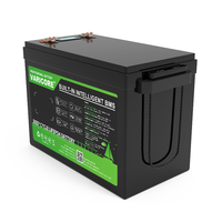Batterie au lithium LiFePO4 Varicore 24V/25.6V 100Ah avec sortie USB3.0 Type-C, onduleur et allume-cigare pour voiture, 5000 cycles, écran LCD, sans taxe