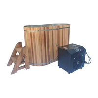Bain-douche à vapeur autoportant en bois de cèdre Baignoire intelligente en bois de cèdre avec refroidisseur 1HP à vendre