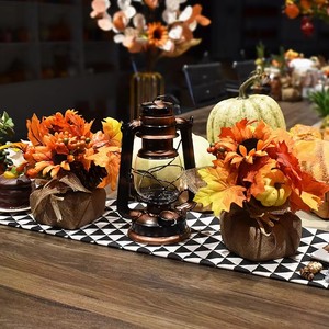 Wholesale Assorted Fall Colored Artificial Maple Leaves Simulation Fake Flower Pack for Wedding Party Event Home Tabletop Decor - Product Image 1