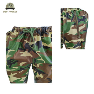 Waterproof Camo Rain Jacket and Pants <strong>Set</strong> Men's Outdoor Tactical Hunting Fishing Suit Ripstop Fabric Wholesale - Product Image 3