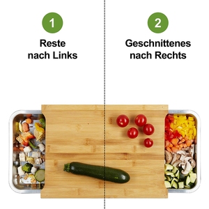 Planche à découper en bambou de haute qualité avec plateaux d'égouttage - Product Image 4