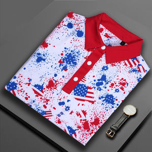 Polo de Golf Dry Slim Fit para hombre con todo estampado de lujo y logotipo personalizado 92% poliéster 8% Spandex de talla grande disponible - Product Image 6