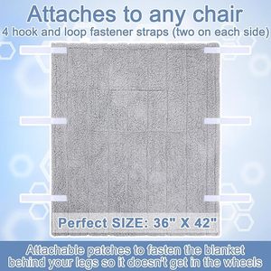 ผ้าห่มสำหรับรถเข็นคนพิการแบบสั่งทำพิเศษสำหรับผู้สูงอายุหญิง ผ้าคลุมอุ่นๆ แต่งขอบลูกไม้ ผ้าคลุมขนแกะนุ่มสำหรับใช้งานกลางแจ้งในฤดูหนาว - Product Image 2