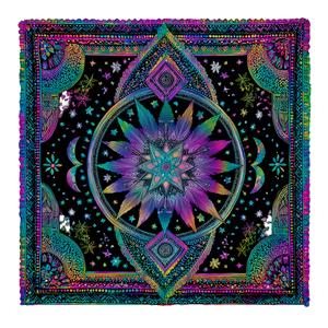 Custom UV Reactive Polyester Floral Fashion <b>Bandana</b> Square Multifunctional Casual Four Seasons - Product Image 1