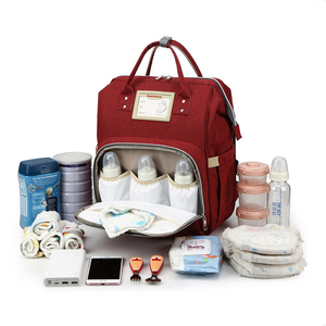Custom Wholesale Multifunction Waterproof <b>Nappy</b> <b>Bag</b> Diaper <b>Bag</b> Mommy Baby Backpack <b>Changing</b> Pad Backpack - Product Image 3