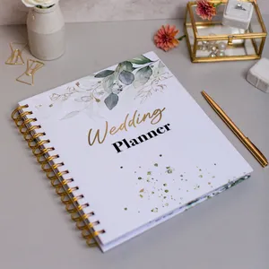 Cuaderno con impresión personalizada, libro de planificación de boda, cubierta dura, regalo de novia