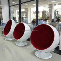 Sillón de salón de huevo de estilo moderno, sillón individual de fibra de vidrio en forma de bola redonda con sonido, sofá individual para sala de estar