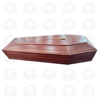 Ataúd de Madera Maciza en Oferta, Superficie Pulida Lisa, Ataúd de Madera Europeo Ecológico para Funerales, Artículos Funerarios para Adultos