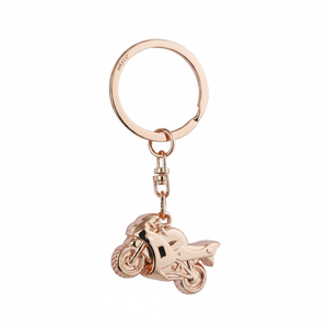 Portachiavi Moto in Oro Rosa, Accessorio per Chiavi Auto, Ciondolo in Metallo - Product Image 2