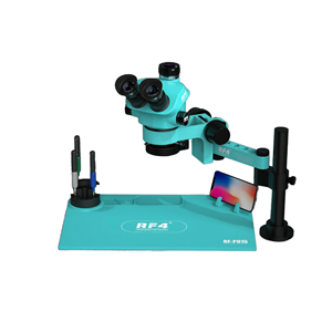 Microscopio trinocular PCB <span class=keywords><strong>digital</strong></span> giratorio de 360 grados con aumento de zoom RF4, FO19, 7-50X, - Product Image 1
