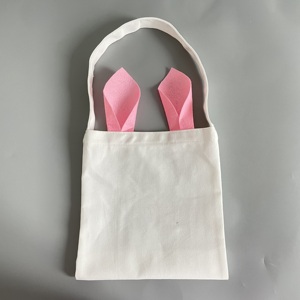 Paskalya yumurta avı için paskalya tavşanı kulak Tote sepet kulplu çanta ve tavşan kulakları, paskalya çocuk partisi - Product Image 6
