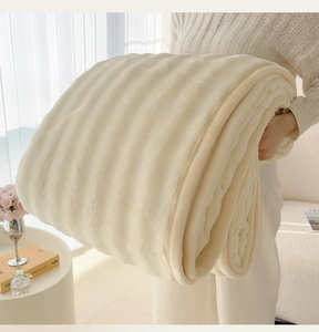 Manta de sofá de doble cara de forro polar y franela transpirable, agradable al tacto, de color liso, para cama y sofá, venta al por mayor. - Product Image 5