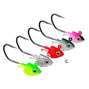 30g 35g 45g Hameçon de pêche à tête de gabarit de poisson Offset Sinker Soft Worm Jig Lure Hook for Bass Carp Fishing Tackle - Product Image 1