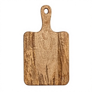 Tabla de Cortar Rectangular de Madera con Asa, Acabado Natural, Tabla de Cocina de una Sola Pieza - Product Image 1
