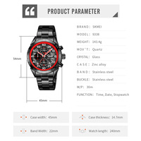 Nuevo Reloj Deportivo Multifunción de Cuarzo para Hombre, Diseño de Moda con Esfera Hueca y Puntero de Vidrio, Cronógrafo, Acero Inoxidable, Resistente al Agua