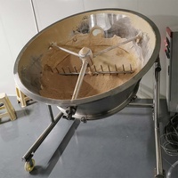 Secador de Lecho Fluidizado de 300 kg de Capacidad, Controlado por PLC, con Transmisión por Engranajes, de Acero Inoxidable SUS316L, para Queso Parmesano Rallado, con Calentamiento Eléctrico