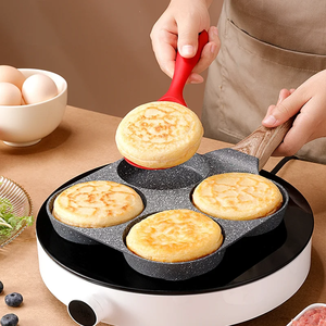 Sartén para Tortillas de 4 Huecos, Sartén Antiadherente Gruesa para Huevos, Panqueques, Filetes, <span class=keywords><strong>Hamburguesas</strong></span>, Desayuno, Apta para Cocina de Inducción - Product Image 3