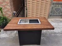 Table de barbecue électrique et de fondue Singapour 3200W, ensemble d'outils de barbecue commercial intégré pour restaurants