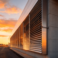 Panneau de volet décoratif moderne en alliage d'aluminium pour plafond, léger, durable, ventilé, économe en énergie, fourniture OEM ODM