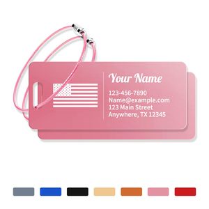 Etiqueta de Equipaje de Metal Personalizada, Creativa, de Aluminio, Resistente al Agua, Moderna, Portátil, con Nombre, Antipérdida, para Viajes - Product Image 6