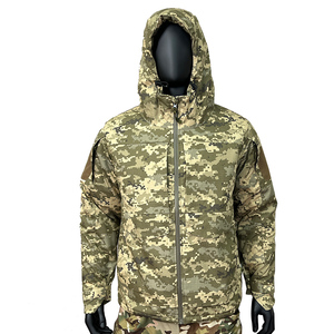 Veste tactique enduite lourde d'hiver pour hommes blouson bombardier de bricolage avec design sans col vêtements d'hiver - Product Image 5