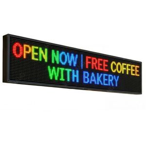 Bannière LED, Affichage de messages défilants via application, Panneau électronique RGB pour publicité en vitrine, intérieur/extérieur - Product Image 1