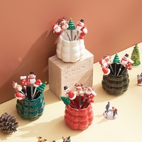 Ensemble de fourchettes à fruits créatives pour le Nouvel An, portable, minimaliste, décoration de table, pot de rangement pour fourchettes et cuillères de haute qualité, cadeau de pendaison de crémaillère