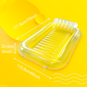 Chaise et lit de bronzage gonflables de fontaine flottante de couleur unie transparente amphibie pour les installations d'amusement de l'eau de <span class=keywords><strong>piscine</strong></span> - Product Image 2