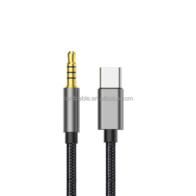 USB-C to 3.5mm TRS Hi-Fi Stereo Audio Adapter with Gold Plated Conductors PVC Braided Cable for Car & Laptop Use (1.2m)