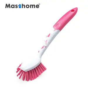 3pcs Pink/blue/purple Liquid Dispensing Brush, Dishwashing