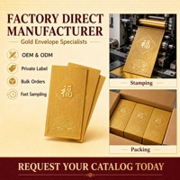 Enveloppes rouges personnalisées à livraison rapide - Échantillon en 3 jours et expédition en 7 jours, pochettes à monnaie du Nouvel An chinois en feuille d'or pur