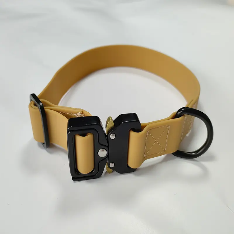 Adjustable Waterproof PVC Heavy Duty Tactical Snake clasp Dog Collar