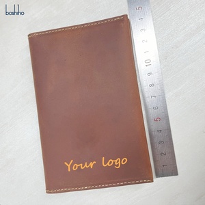 Vintage Style Genuine Leather Passport Cover with Tag Set Protective Storage Case for Travel Documents and Photos - Product Image 2