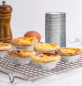 Moules à tartelettes jetables en aluminium de 40 ml, qualité alimentaire, mini moules de cuisson, vente en gros directe d'usine OEM - Product Image 4