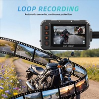 Caméra de tableau de bord pour moto avec double objectif HD étanche de 3,0 pouces, WIFI, contrôle par câble, GPS, enregistreur vidéo avant et arrière 1080P